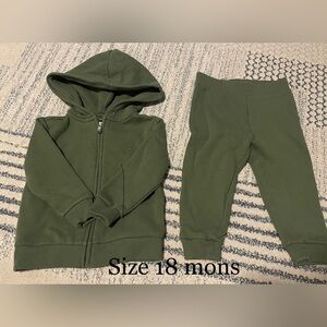 Kids Green Hoodie and Pants Set